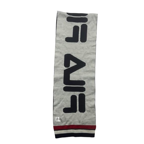 Fila Winter Scarf Unisex Mens Womens Red White Blue Urban Hip Hop Hipster Y2K - Picture 4 of 8
